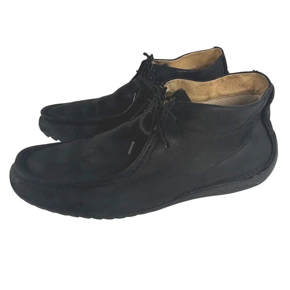 J. Shoes Black Chukka Boots Leather Nubuck Wallabee Men Sz 12 UK 11 EUR‎ 45.5
